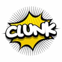 무료 벡터 clunk 만화 폭발 거품 벡터 일러스트 레이 션