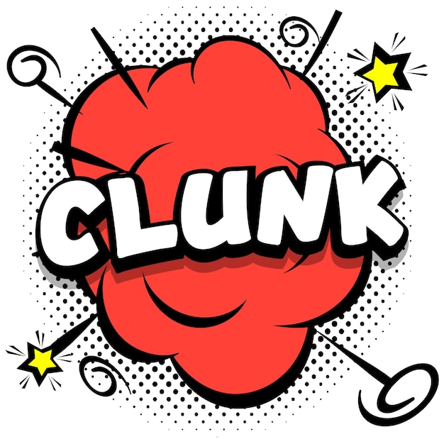 Free vector clunk comic bright template with speech bubbles on colorful frames