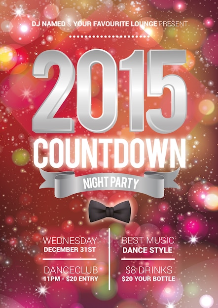 Cmyk 2015 new year party poster