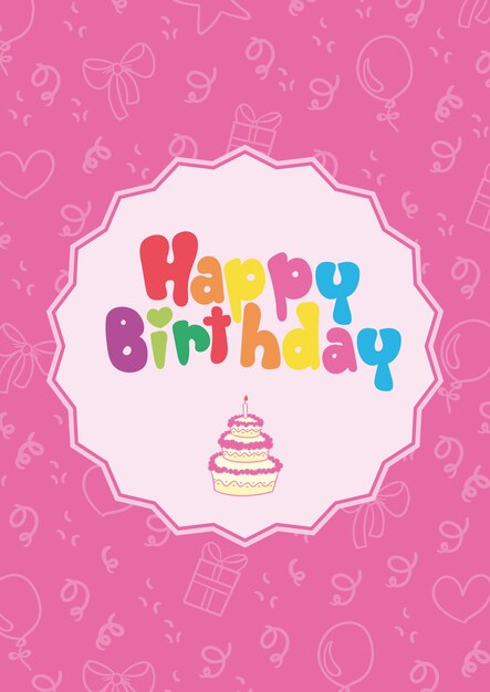 Free vector cmyk birthday card