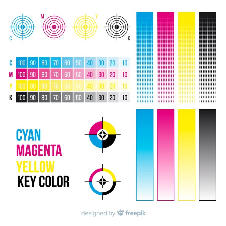 무료 Vector cmyk 교정 요소 수집