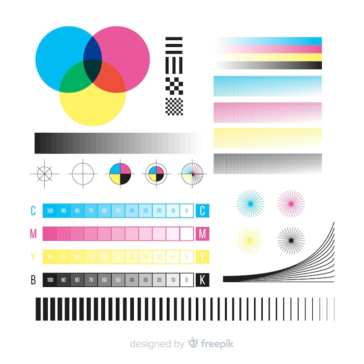 무료 Vector cmyk 교정 요소 수집