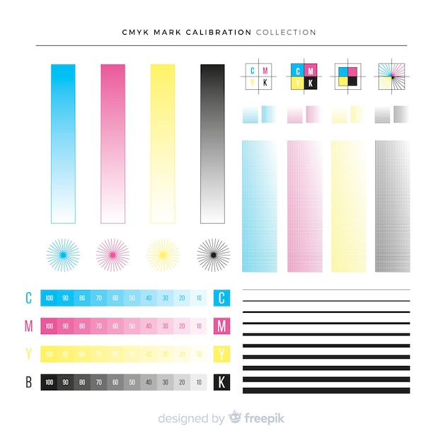 Cmyk calibration element collection