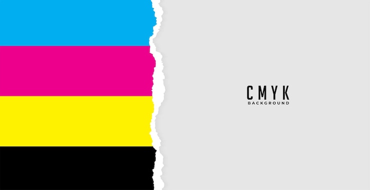 無料Vector 紙の破れたスタイルのcmykカラーライン