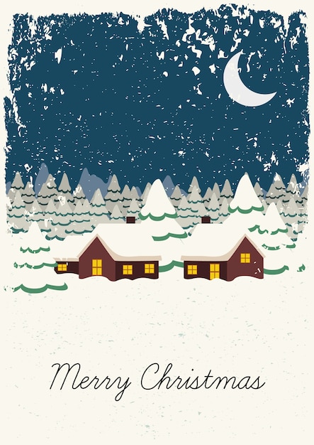 Free vector cmyk grunge christmas greetings card