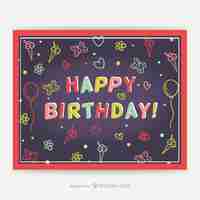 Free vector cmyk happy birthday card