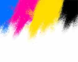 Free vector cmyk powder colors splash background