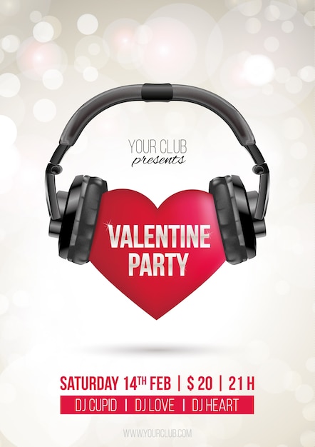 CMYK Valentine's party poster