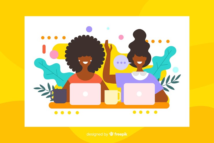 Free Vector co-workers concept for landing page