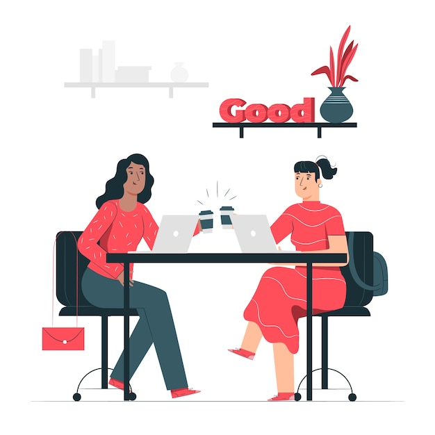 Free vector co-workers illustration concept