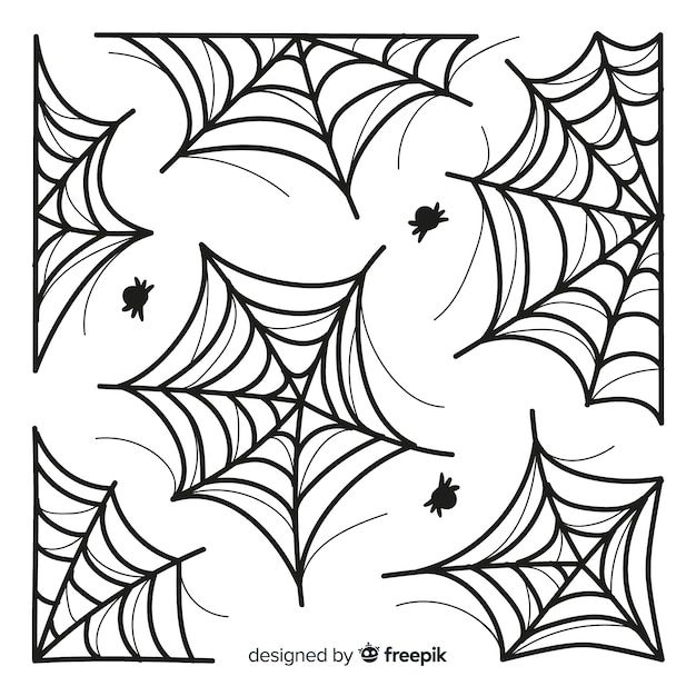 Cobweb collection hand drawn