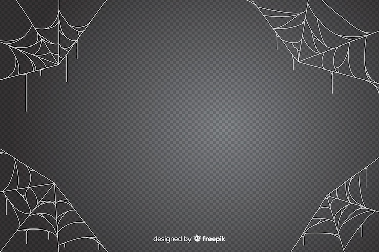Free Vector cobweb halloween background in grey shades
