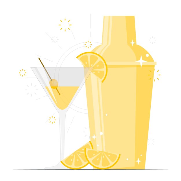 Cocktail concept illustration