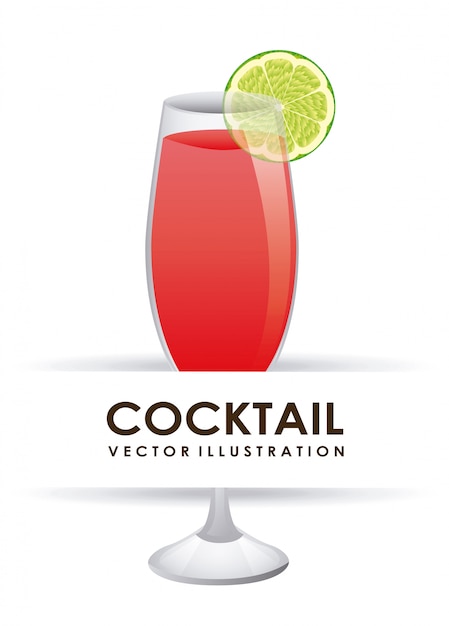 Free vector cocktail graphic design  vector illustration