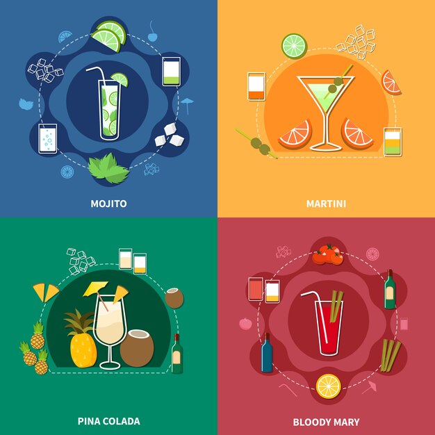 Cocktail Icon Set