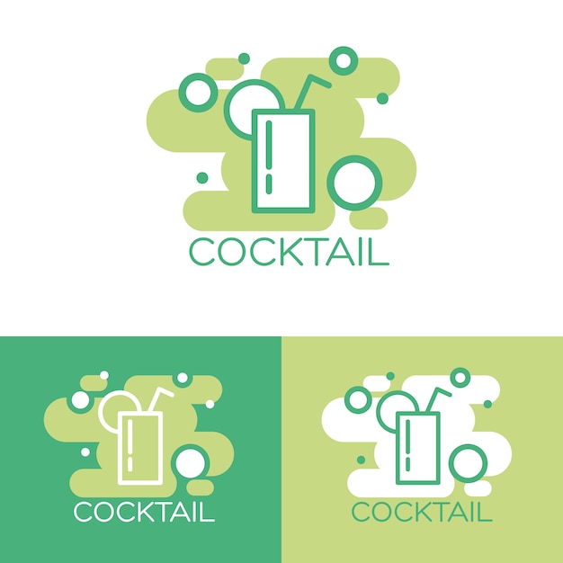 Дизайн концепции логотипа коктейлей.