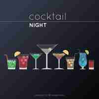 Free vector cocktail night