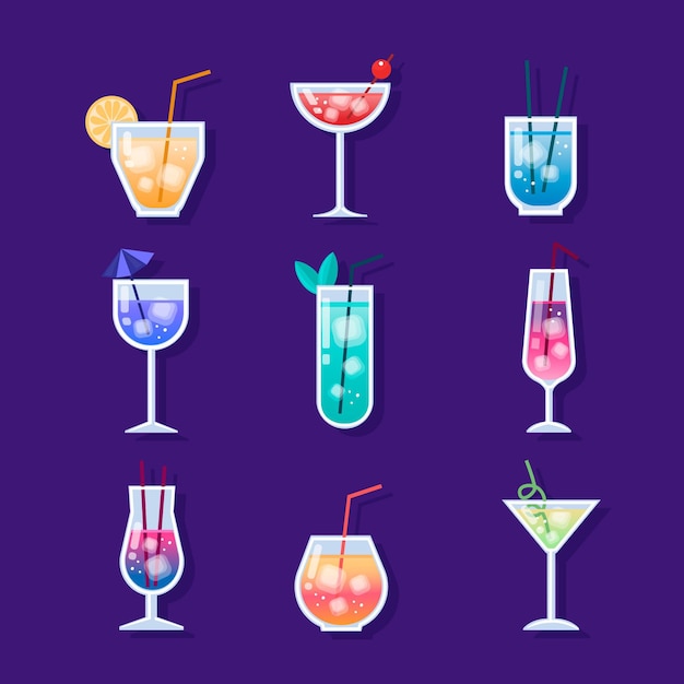 Free vector cocktail pack