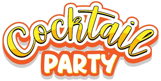 A cocktail party banner text