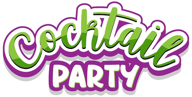 Vettore gratuito un testo banner per cocktail party