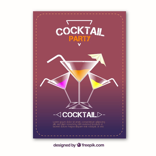 Poster del partito di cocktail