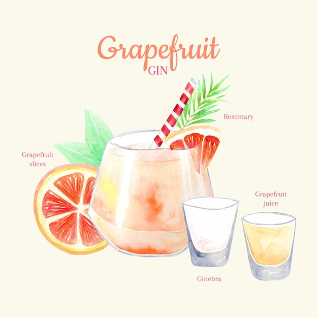 Cocktail recipe concept