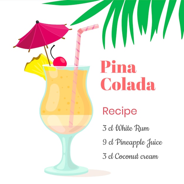 Free vector cocktail recipe