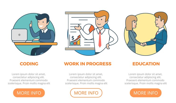 Free Vector codding work team education business app monochrome concept