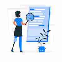 Free vector code review concept illustration