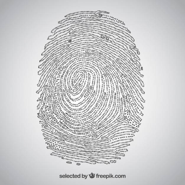 Бесплатное векторное изображение Кодовый отпечатков пальцев