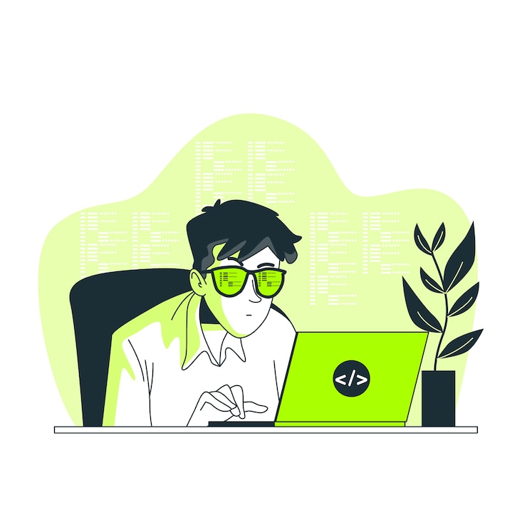 Free Vector coding concept illustration