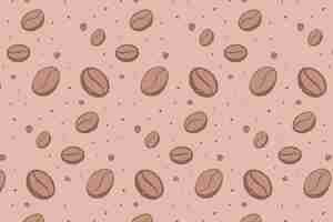 Free vector coffee beans pattern background vector