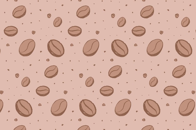 커피 콩 패턴 배경 벡터