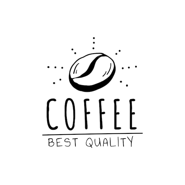 커피 최고의 품질 로고 벡터