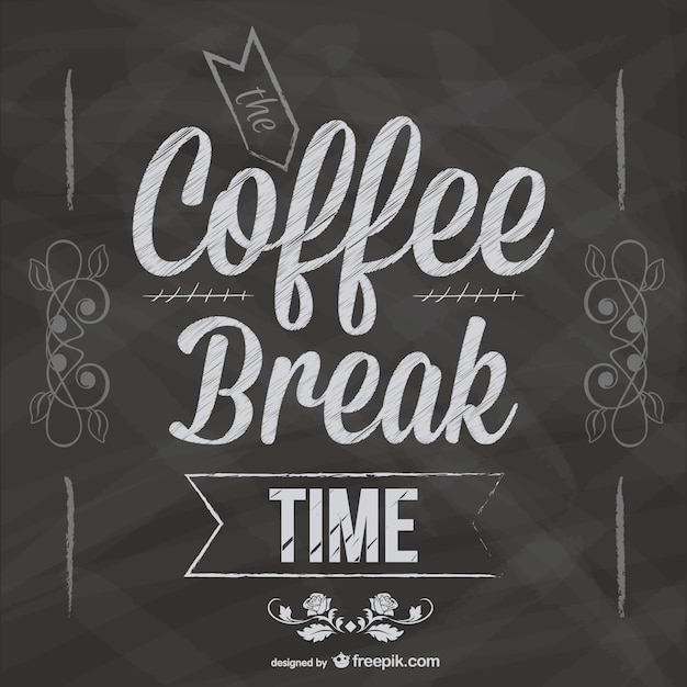 Coffee break blackboard design 