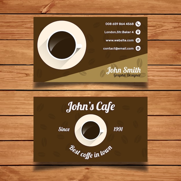 Coffee business card template