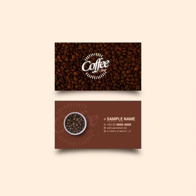 Free vector coffee business card template