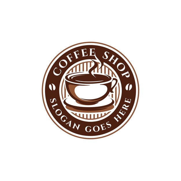 クラウンベクトルイラストとコーヒー豆 豆のシルエット白い背景で隔離されました プレミアムベクター