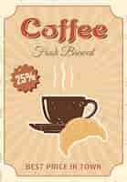 Free vector coffee colored poster