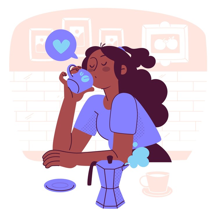 Free Vector coffee cup concept illustration