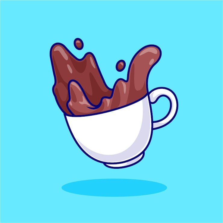 Free Vector coffee cup drink floating cartoon vector icon illustration drink food icon concept isolated flat
