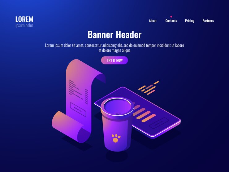 Free Vector coffee cup, isometric icon cafe payment concept, mobile application technology, paper receipt tax