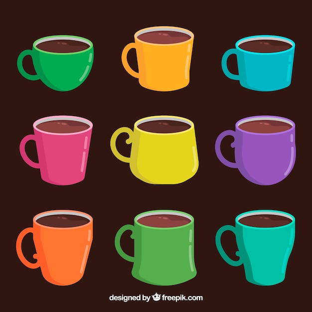 커피 컵 다른 색상으로 설정