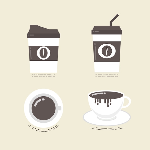 Free vector coffee cups collection