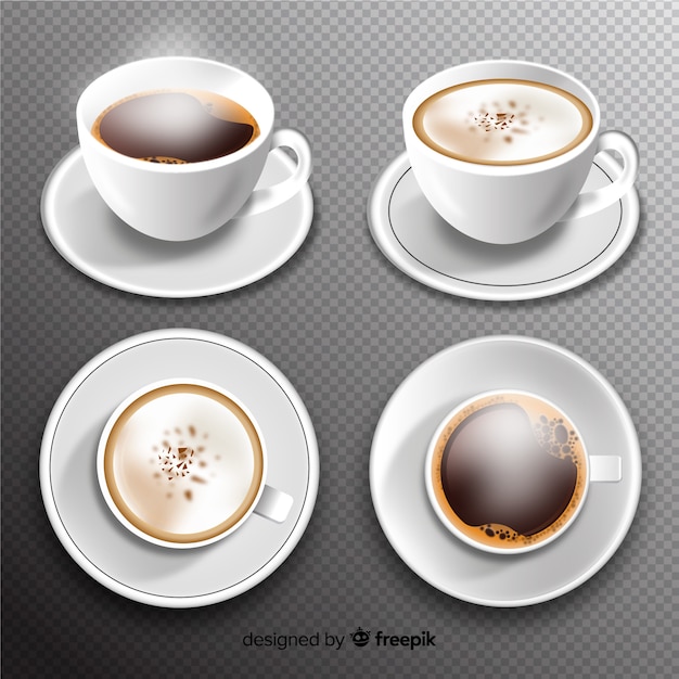 Free vector coffee cups collection