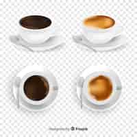 Бесплатное векторное изображение Коллекция кофейных чашек