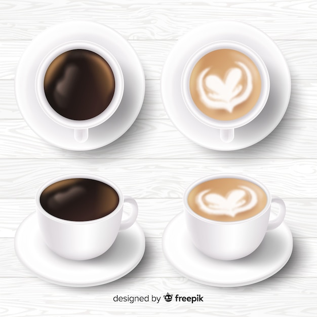 Free vector coffee cups collection