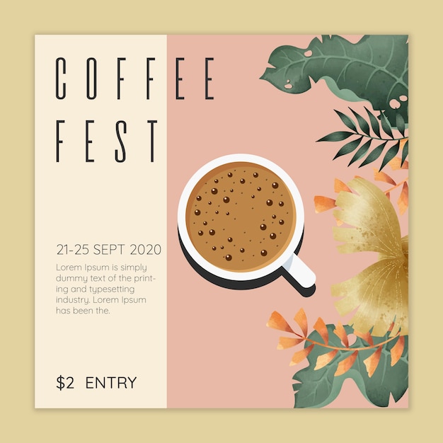 Free vector coffee fest concept