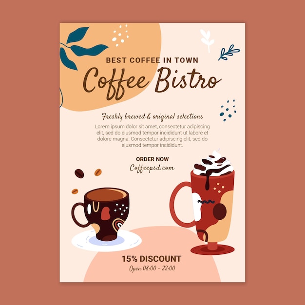 Coffee flyer design template