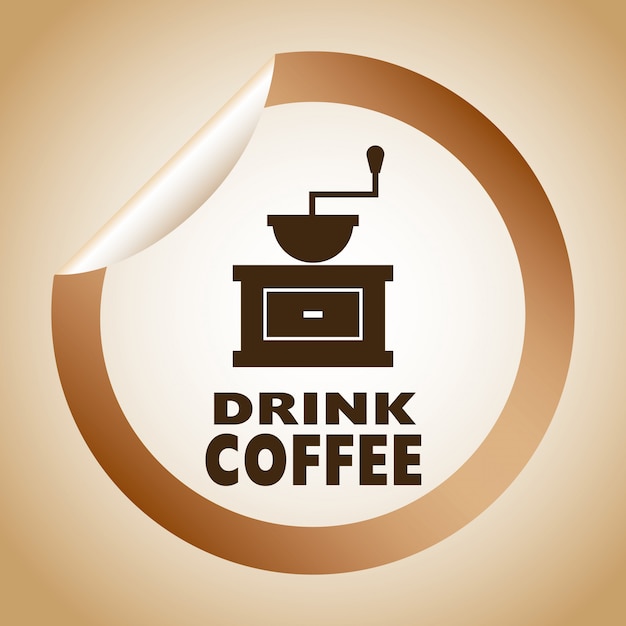 Coffee graphic design  vector illustration